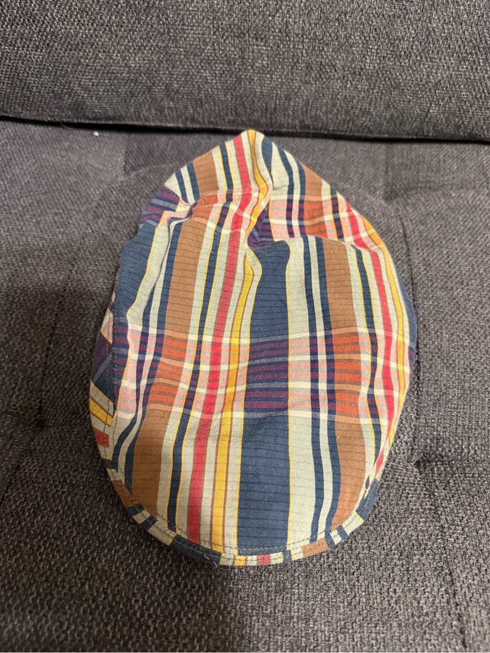 (Size Small/Medium) Polo Ralph Lauren Navy Multicolor Plaid Cap